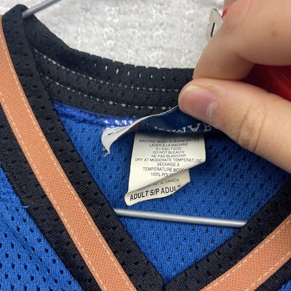 VTG Trimark Tiger Crunch Hockey Jersey Men Sz S Blue Brown Made in Canada Retro - Picture 11 of 16